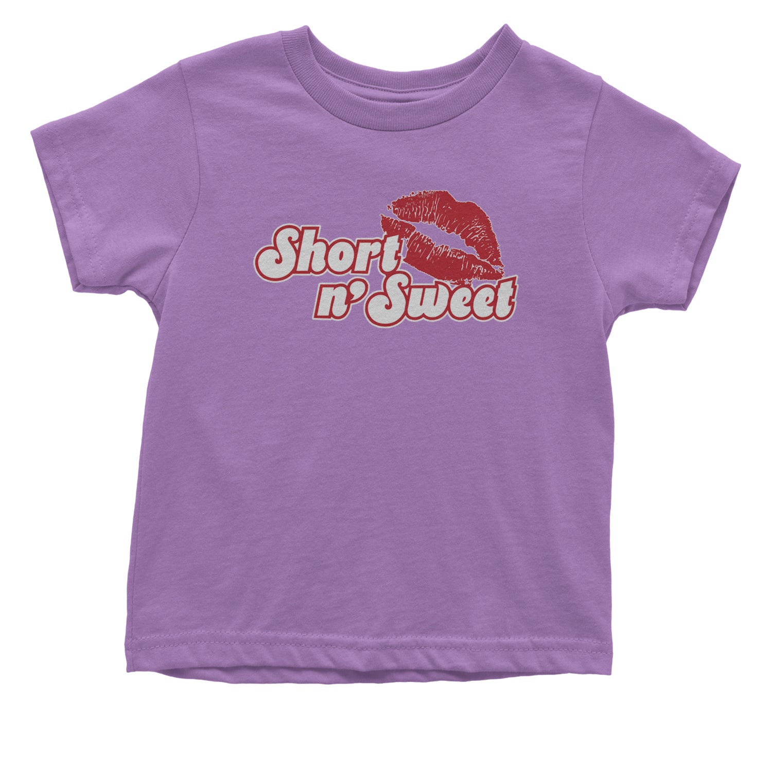 Short N' Sweet Red Lips Infant One-Piece Romper Bodysuit and Toddler T-shirt Lavender