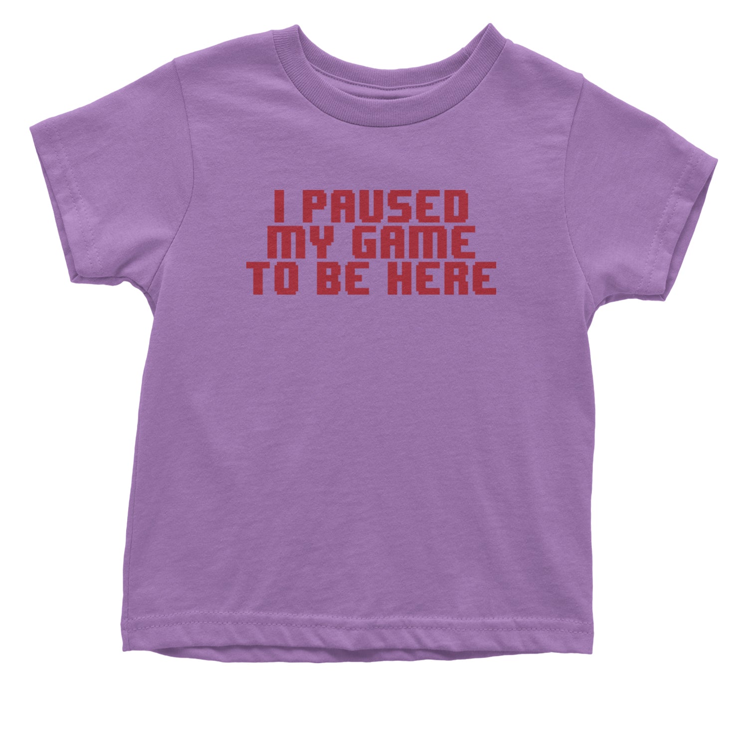 I Paused My Game To Be Here Funny Video Gamer Infant One-Piece Romper Bodysuit and Toddler T-shirt Lavender