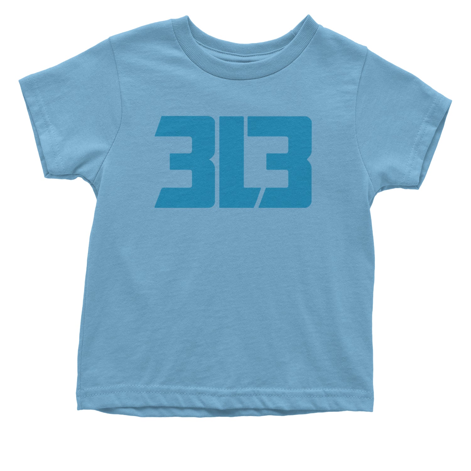 3L3 From The 313 Detroit Football Infant One-Piece Romper Bodysuit and Toddler T-shirt Light Blue