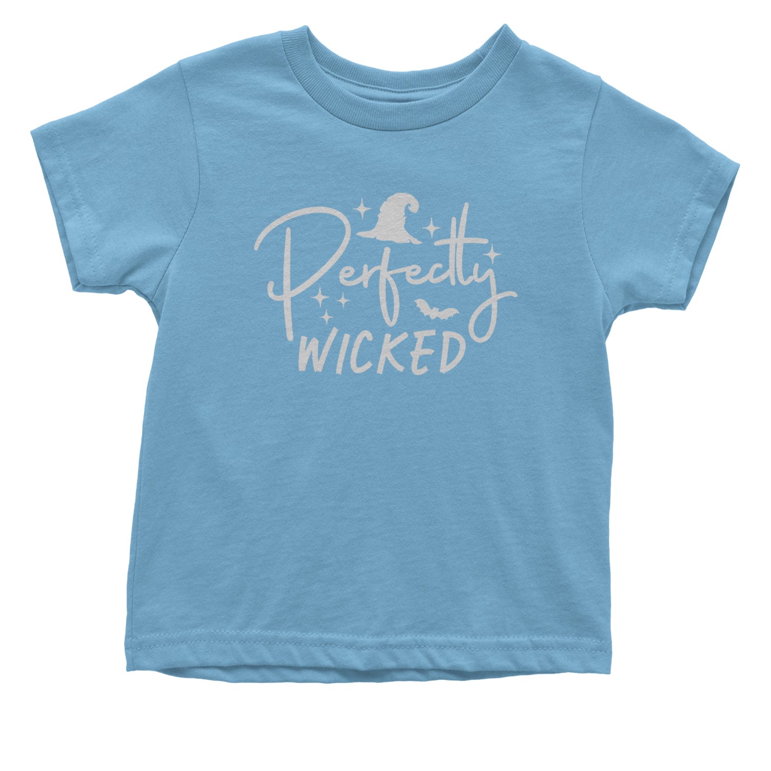 Perfectly Wicked Witchy Halloween Infant One-Piece Romper Bodysuit and Toddler T-shirt Light Blue