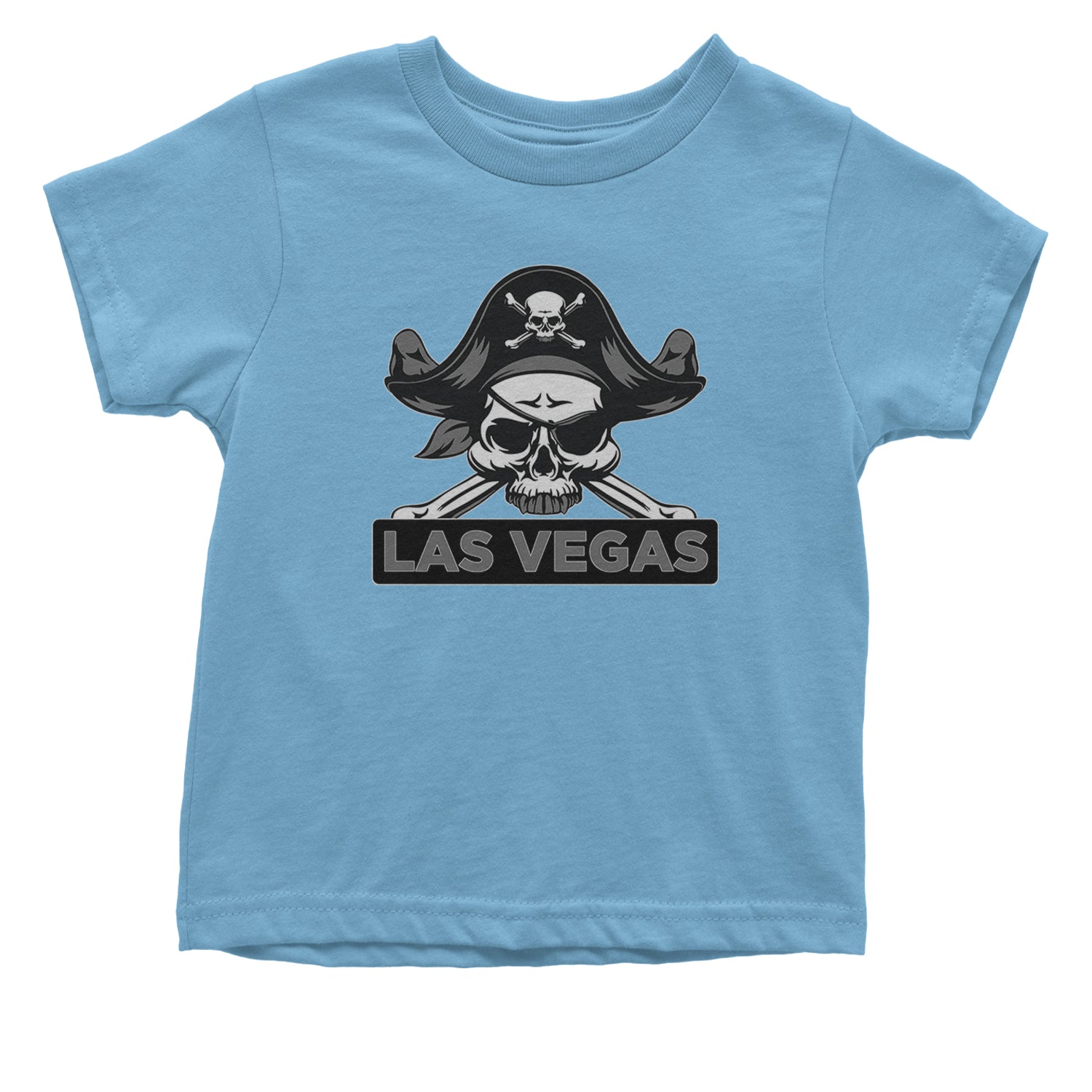 Raider Skull Straight Outta Las Vegas Infant One-Piece Romper Bodysuit and Toddler T-shirt Light Blue