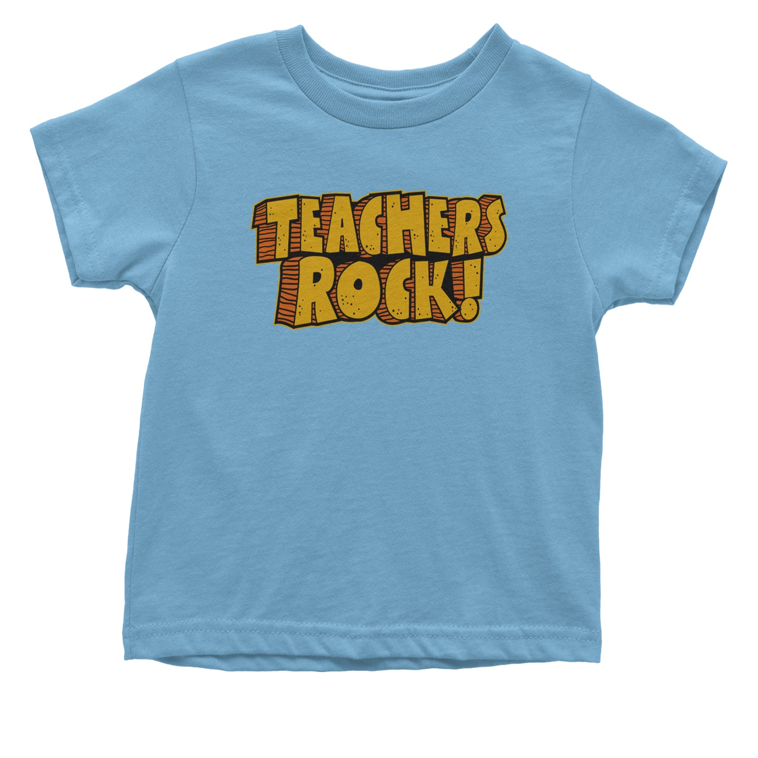 Teachers Rock Retro Infant One-Piece Romper Bodysuit and Toddler T-shirt Light Blue