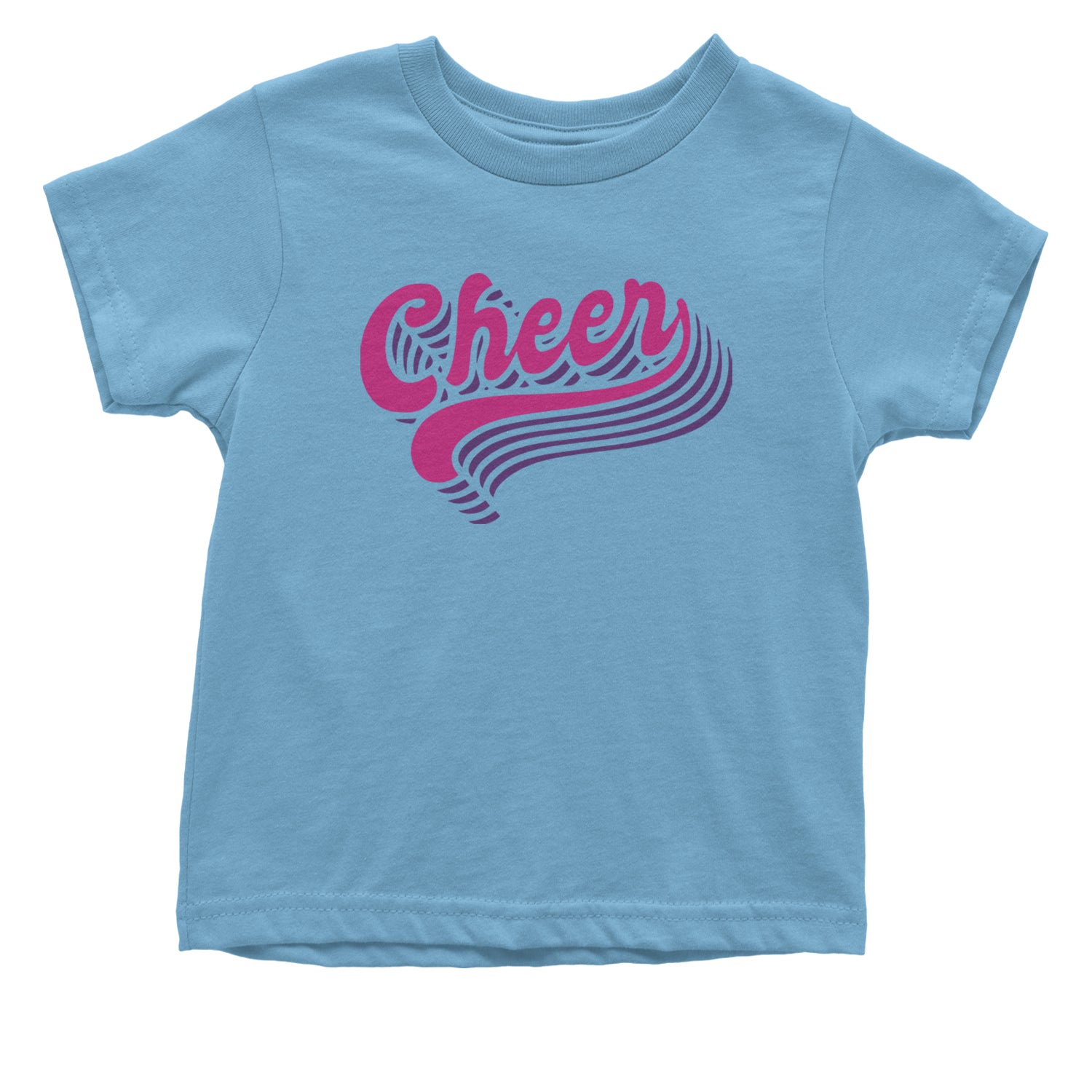 Cheer Pride Infant One-Piece Romper Bodysuit and Toddler T-shirt Light Blue