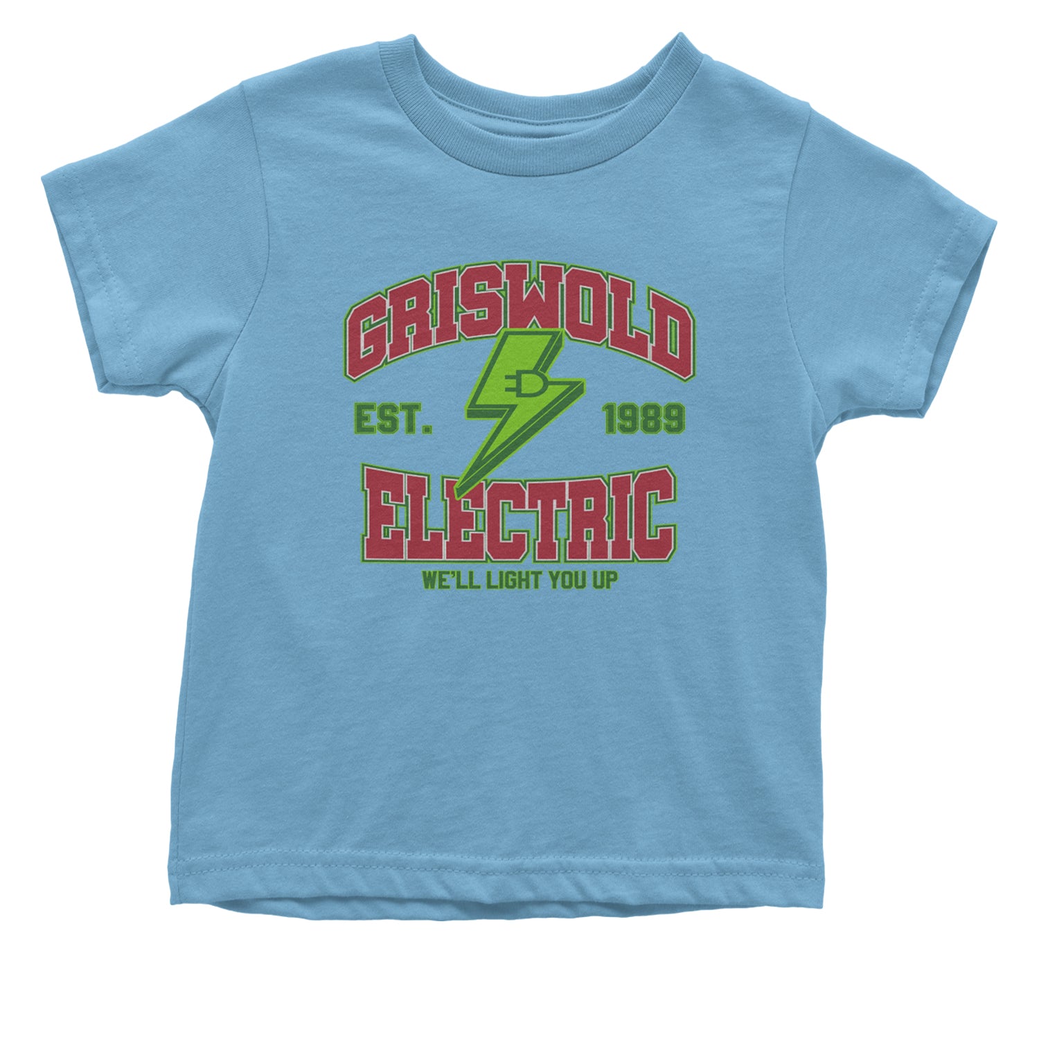 Griswold Electric We'll Light You Up Infant One-Piece Romper Bodysuit and Toddler T-shirt Light Blue