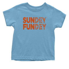 SunDEY FunDEY Sunday FundayInfant One-Piece Romper Bodysuit and Toddler T-shirt Light Blue