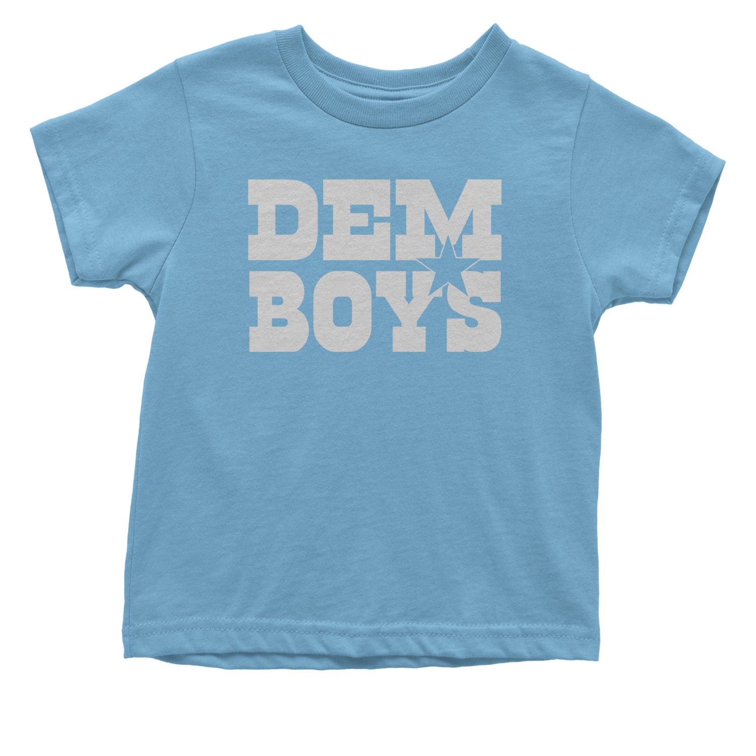 Dem Boys Dallas Football Infant One-Piece Romper Bodysuit and Toddler T-shirt Light Blue