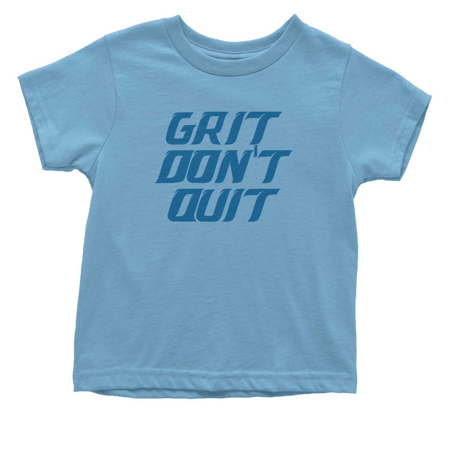 Grit Don't Quit Detroit Grit Infant One-Piece Romper Bodysuit and Toddler T-shirt Light Blue