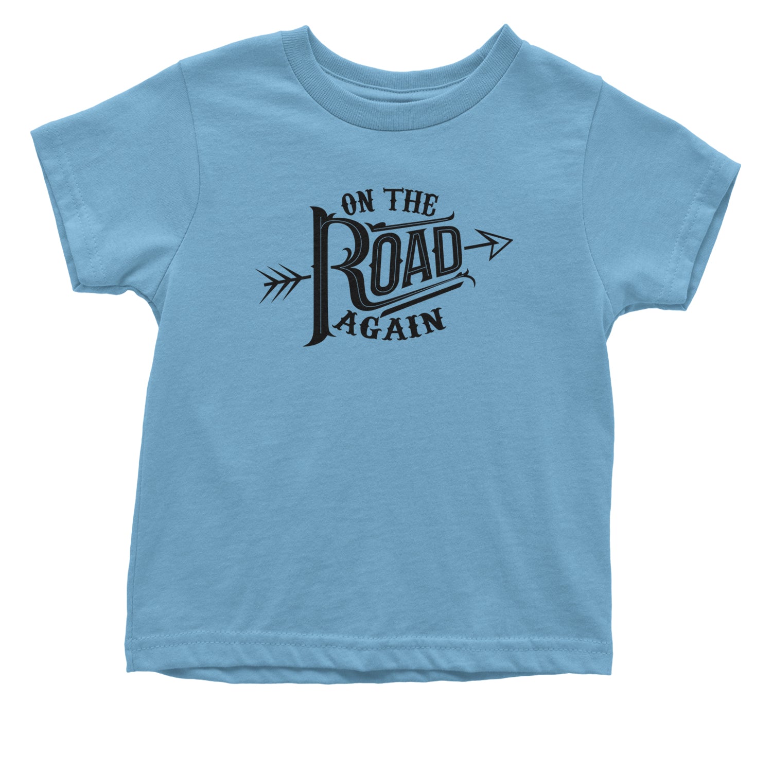 On The Road Again Hippy Country Music Infant One-Piece Romper Bodysuit and Toddler T-shirt Light Blue