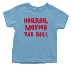 Horror Movies and Chill Infant One-Piece Romper Bodysuit and Toddler T-shirt Light Blue