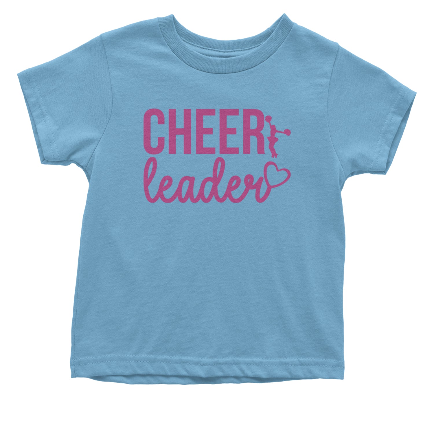 Cheerleader Heart Love Infant One-Piece Romper Bodysuit and Toddler T-shirt Light Blue