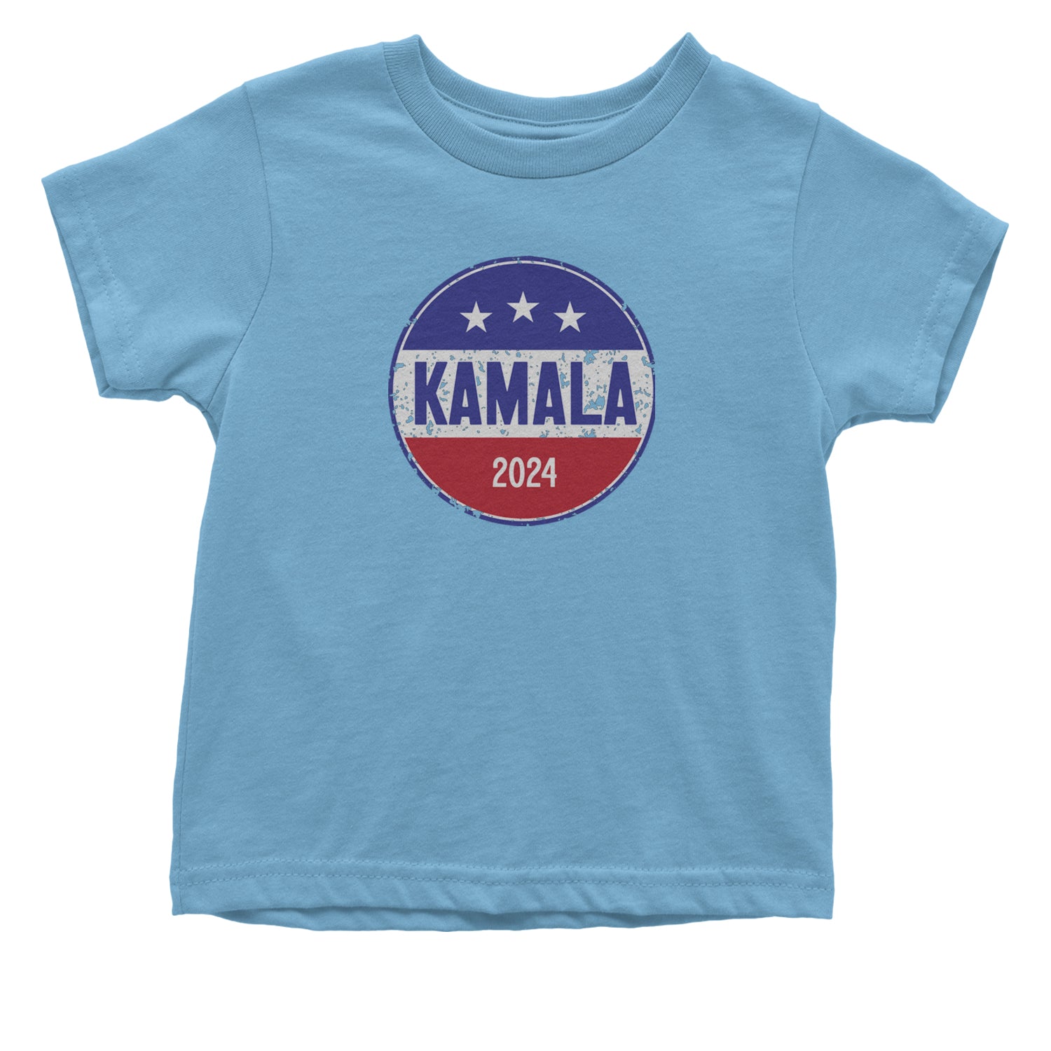 Kamala Badge 2024 - Kamala Harris For President 2024 Infant One-Piece Romper Bodysuit and Toddler T-shirt Light Blue