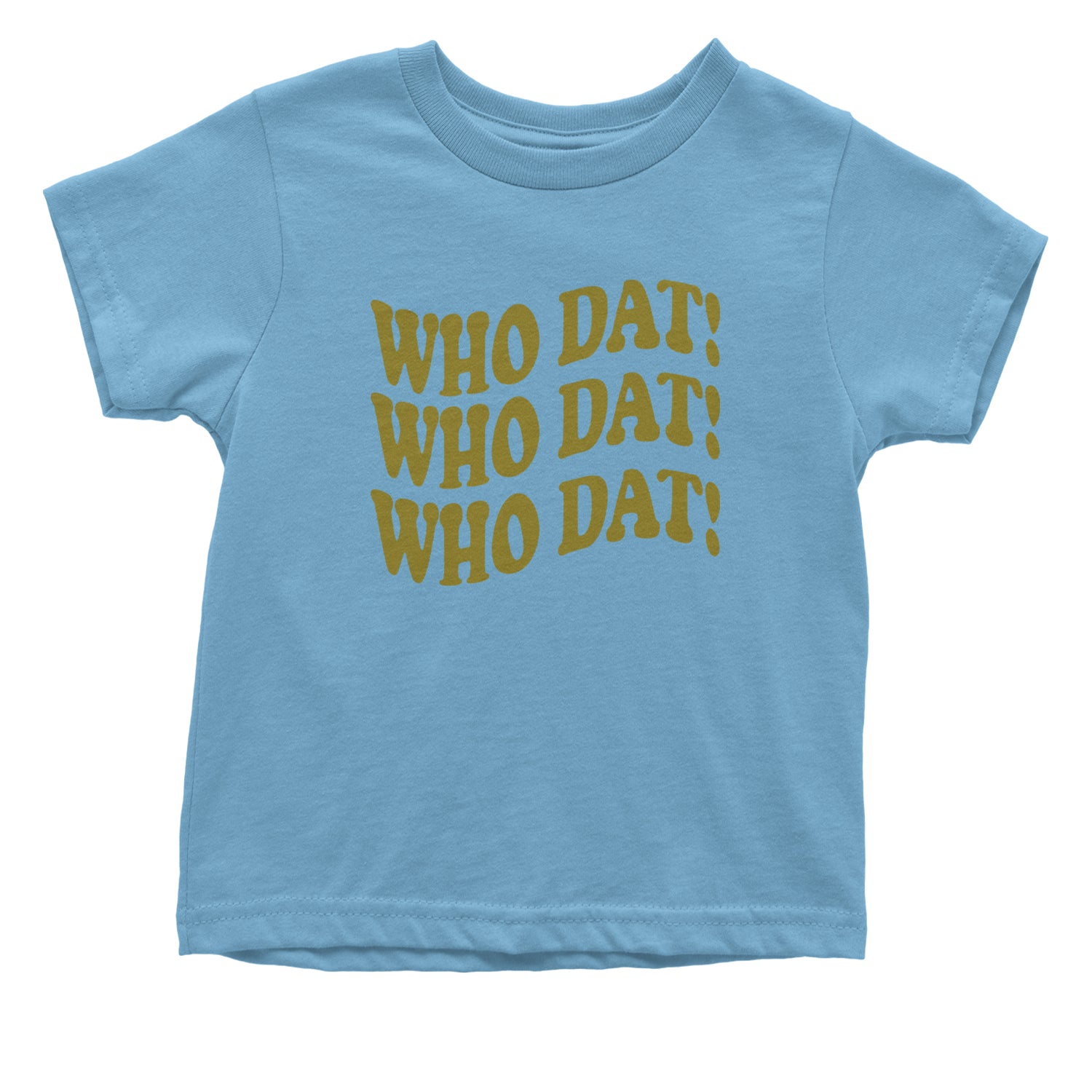 Who Dat Wavy Design Who Dat Nation Infant One-Piece Romper Bodysuit and Toddler T-shirt Light Blue