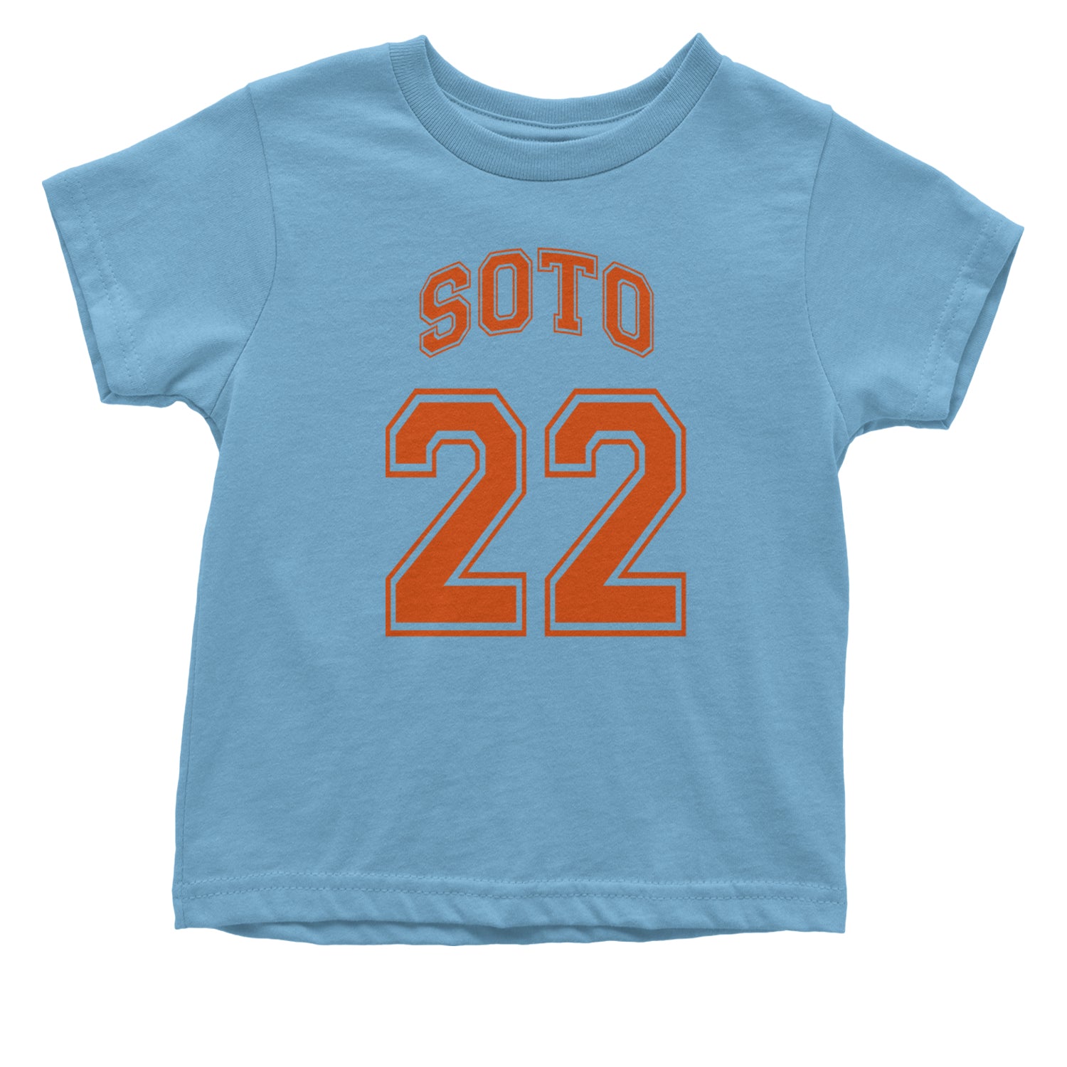 Soto Number 22 Infant One-Piece Romper Bodysuit and Toddler T-shirt Light Blue