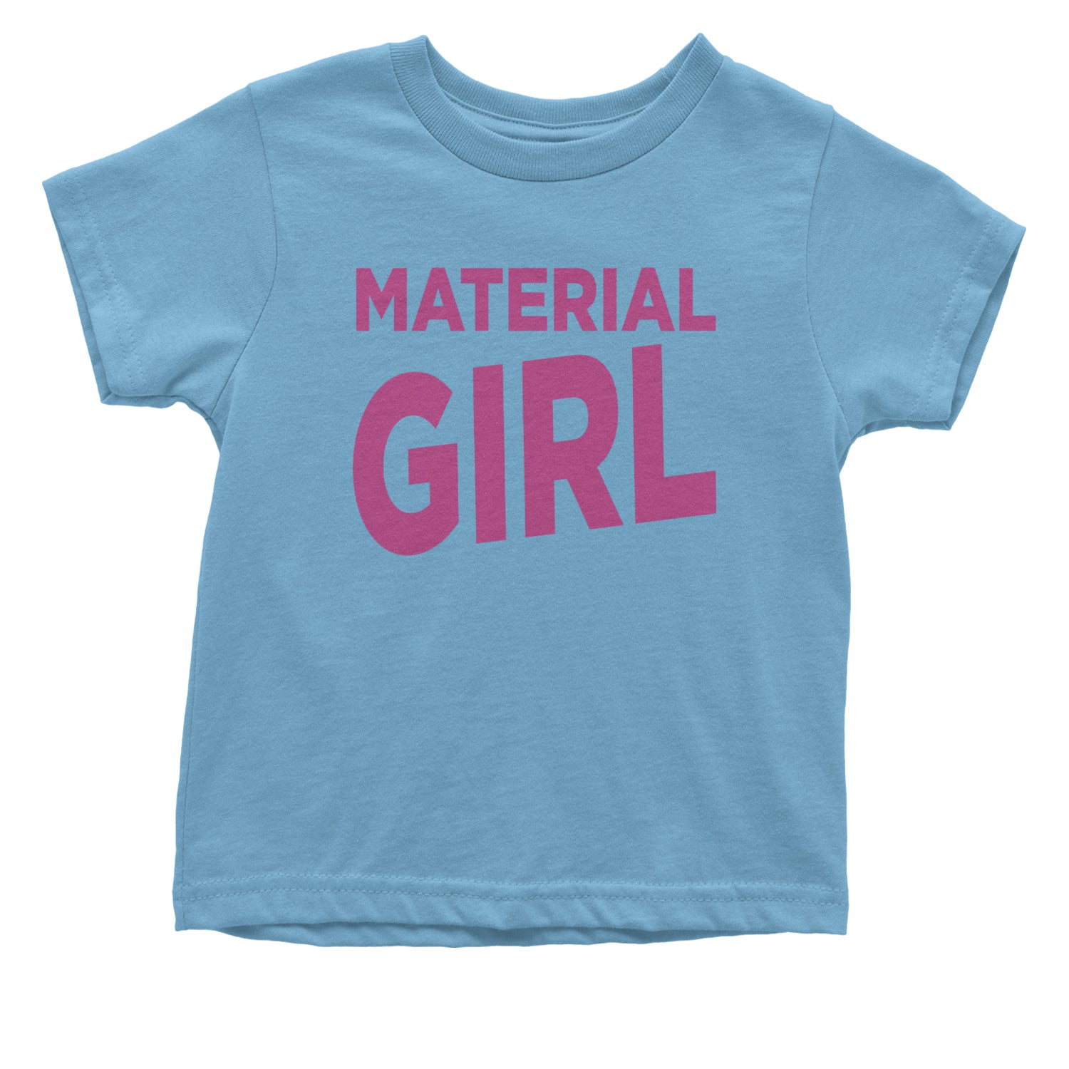 Material Girl 80's Retro Celebration Infant One-Piece Romper Bodysuit and Toddler T-shirt Light Blue