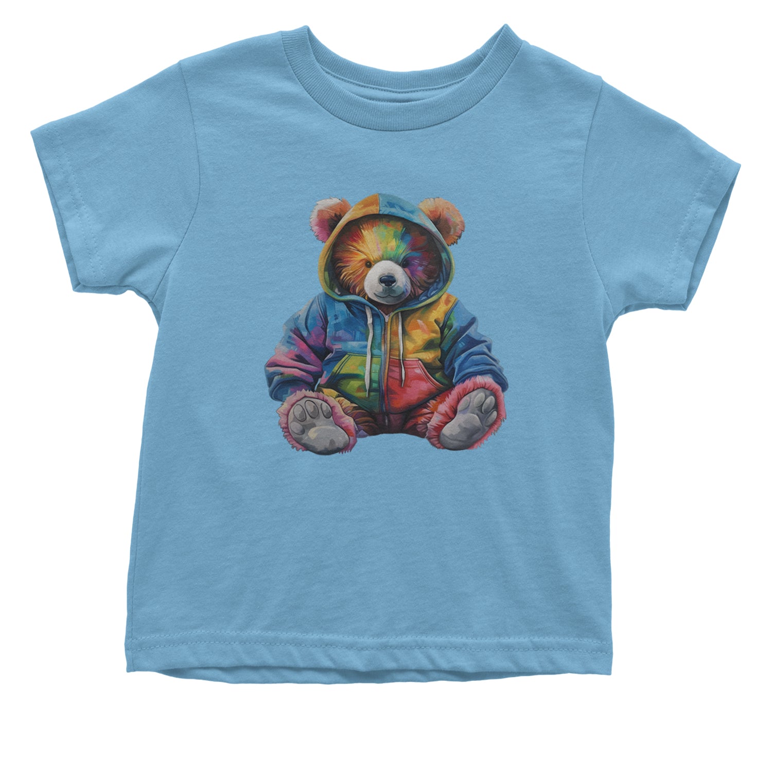 Rainbow Streetwear Urban Graffiti Bear Infant One-Piece Romper Bodysuit Or Toddler T-shirt Light Blue