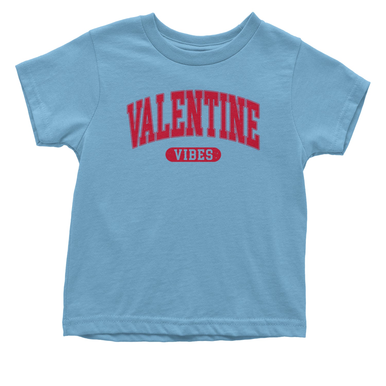 Valentines Vibes Infant One-Piece Romper Bodysuit and Toddler T-shirt Light Blue