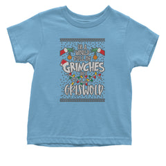 In A World Full Of Grinches, Be A Griswold graphic on Onesie and Toddler T-Shirt in Light Blue alternate view 2