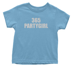 365 Party Girl Brat Girl Summer Infant One-Piece Romper Bodysuit and Toddler T-shirt Light Blue