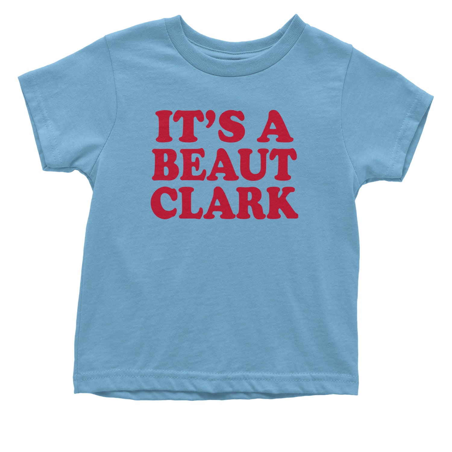 It's a Beaut Clark Festive Christmas Infant One-Piece Romper Bodysuit and Toddler T-shirt Light Blue