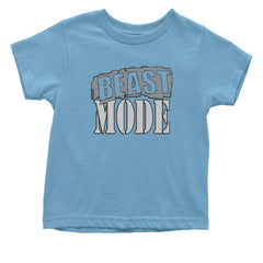 Beast Mode Training Gym Workout graphic on Onesie and Toddler T-Shirt in Light Blue alternate view 2