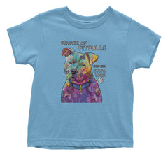 Beware Of Pit Bulls, They Will Steal Your Heart  Infant One-Piece Romper Bodysuit and Toddler T-shirt Light Blue