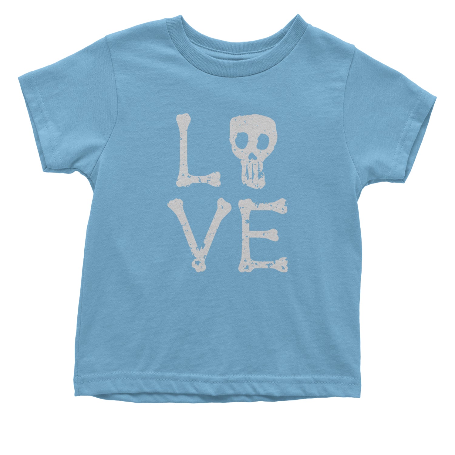 Love Skeleton Bones Infant One-Piece Romper Bodysuit and Toddler T-shirt Light Blue