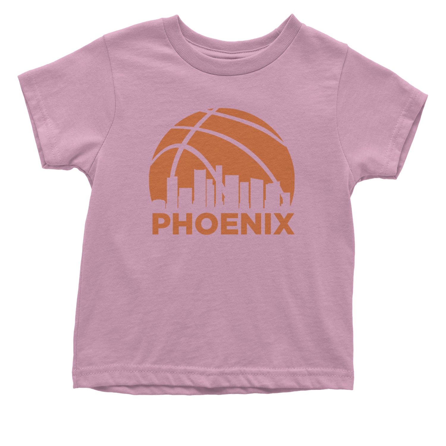 Phoenix Basketball Sunset City Skyline Infant One-Piece Romper Bodysuit and Toddler T-shirt Light Pink