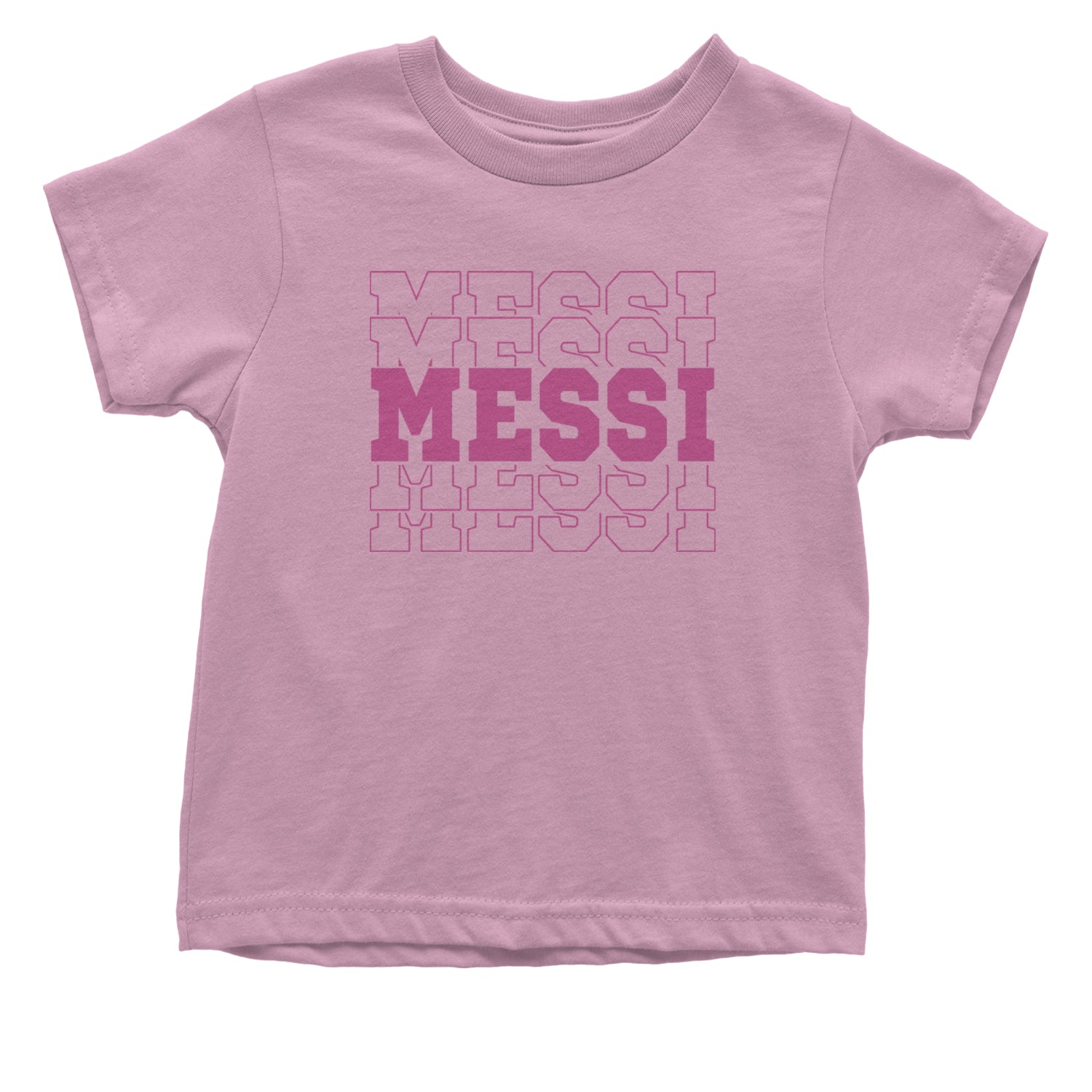 Messi Miami Futbol Infant One-Piece Romper Bodysuit and Toddler T-shirt Light Pink