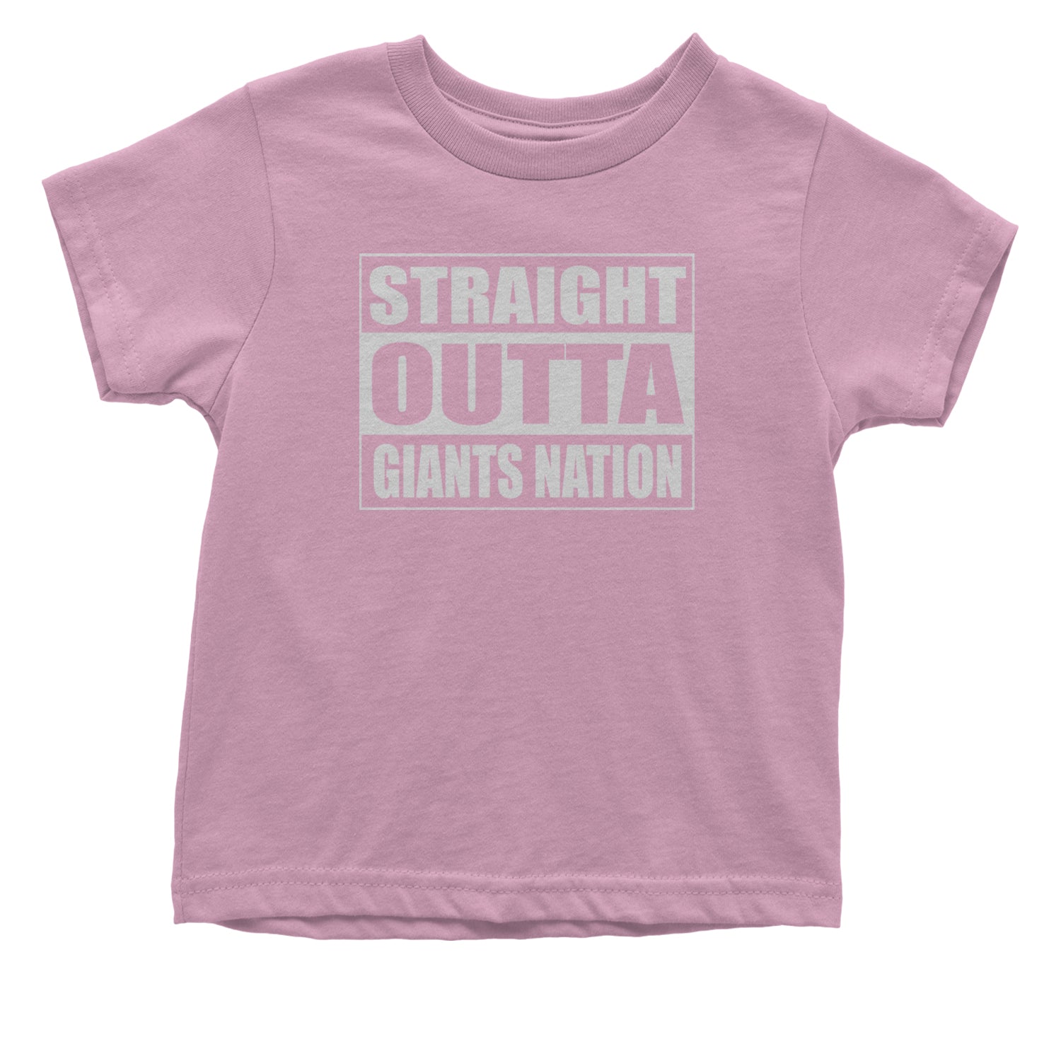 Straight Outta Giants Nation   Infant One-Piece Romper Bodysuit and Toddler T-shirt Light Pink