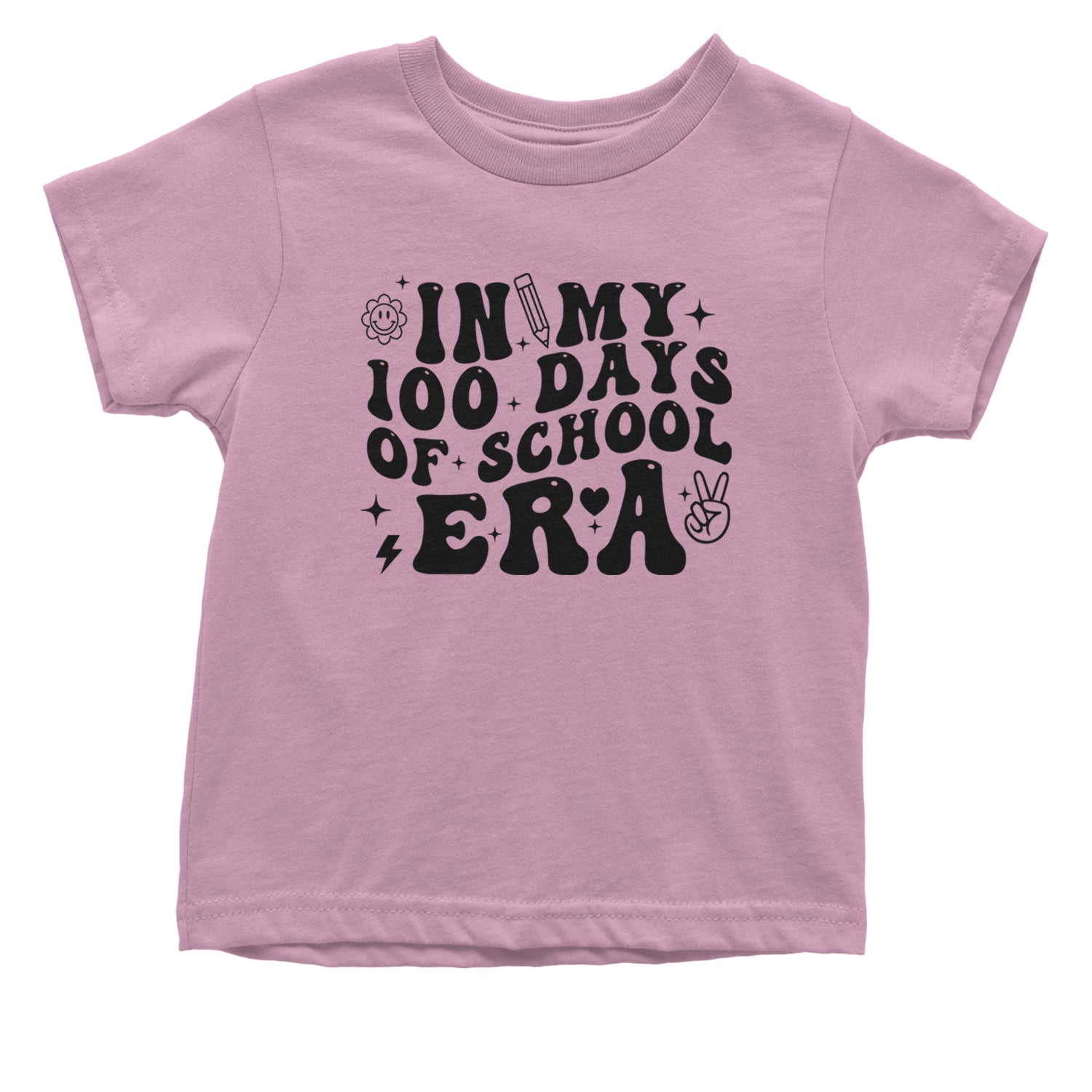 In My 100 Days Of School Era Infant One-Piece Romper Bodysuit and Toddler T-shirt Light Pink