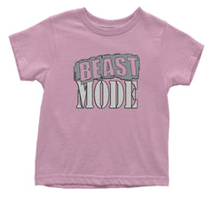 Beast Mode Training Gym Workout graphic on Onesie and Toddler T-Shirt in Light Pink alternate view 2