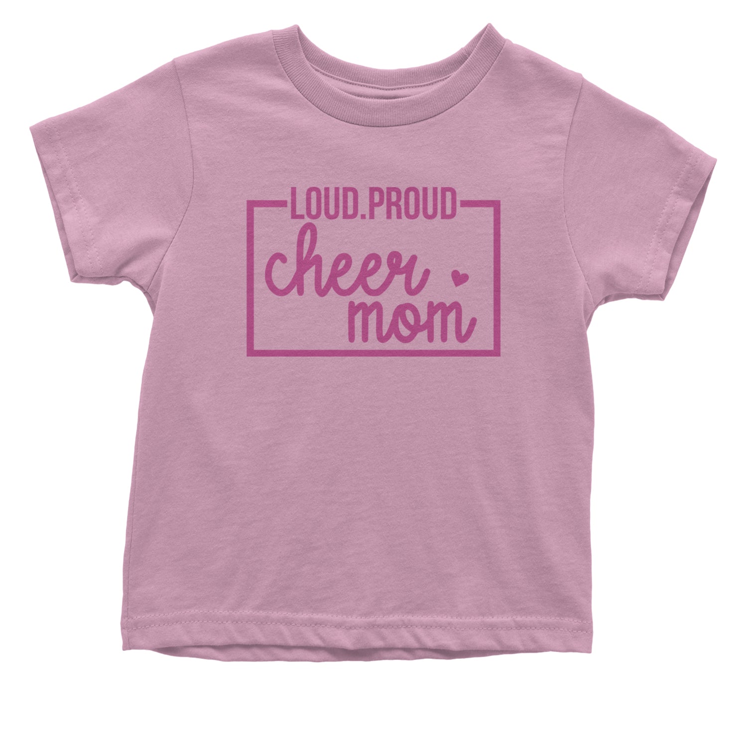 Loud Proud Cheerleader Mom Infant One-Piece Romper Bodysuit and Toddler T-shirt Light Pink