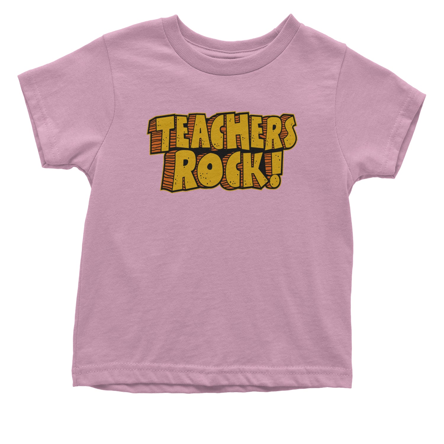 Teachers Rock Retro Infant One-Piece Romper Bodysuit and Toddler T-shirt Light Pink