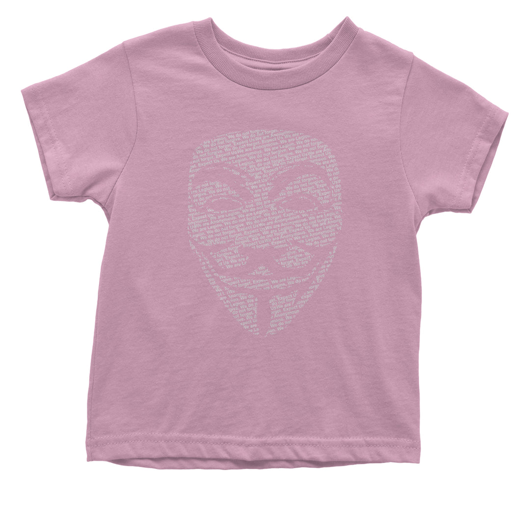 V For Vendetta Anonymous Mask Infant One-Piece Romper Bodysuit and Toddler T-shirt Light Pink