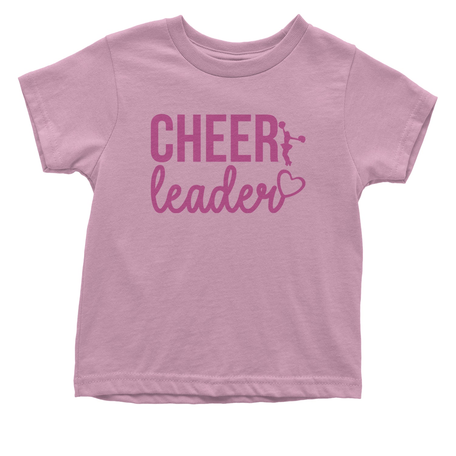 Cheerleader Heart Love Infant One-Piece Romper Bodysuit and Toddler T-shirt Light Pink