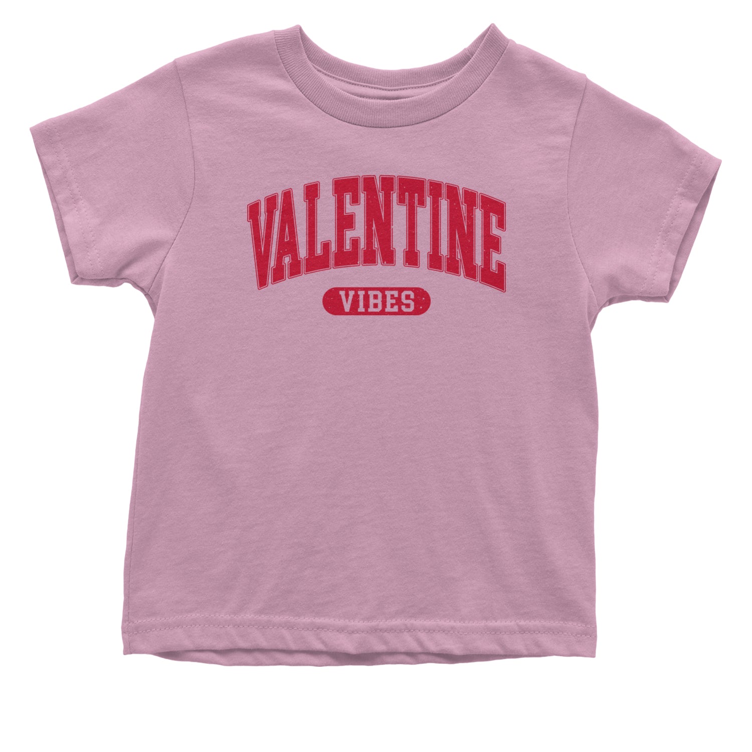 Valentines Vibes Infant One-Piece Romper Bodysuit and Toddler T-shirt Light Pink