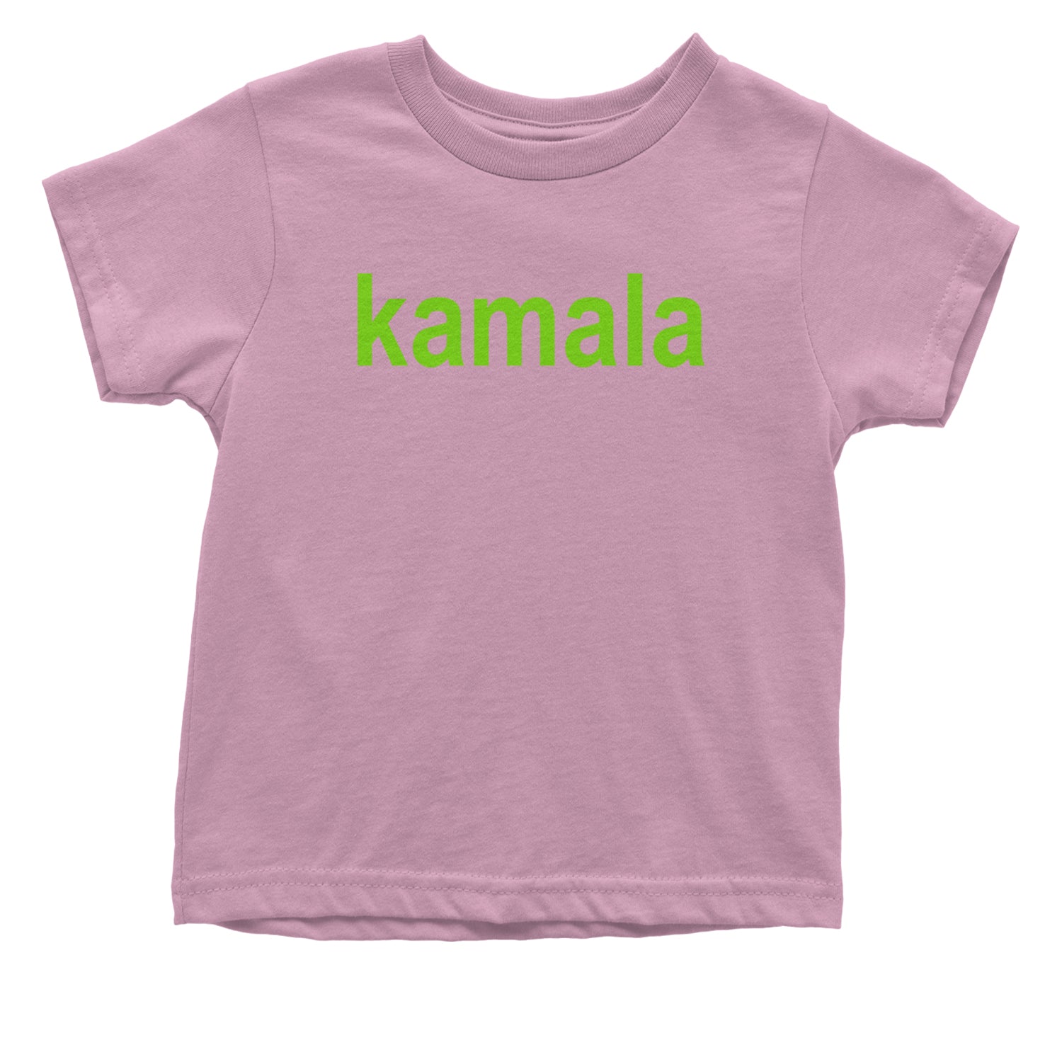 Kamala Bright Green Brat Coconut Tree Infant One-Piece Romper Bodysuit and Toddler T-shirt Light Pink