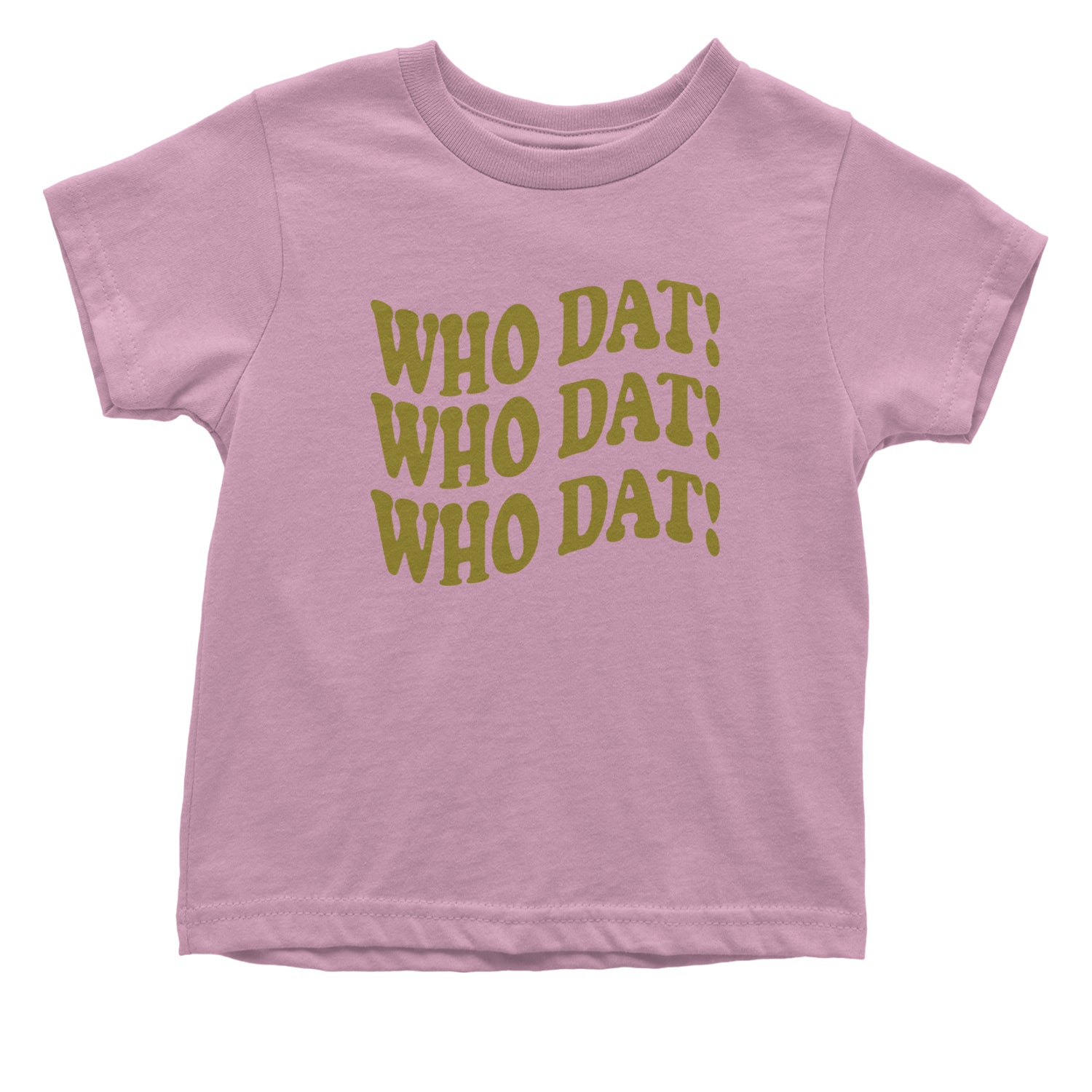 Who Dat Wavy Design Who Dat Nation Infant One-Piece Romper Bodysuit and Toddler T-shirt Light Pink