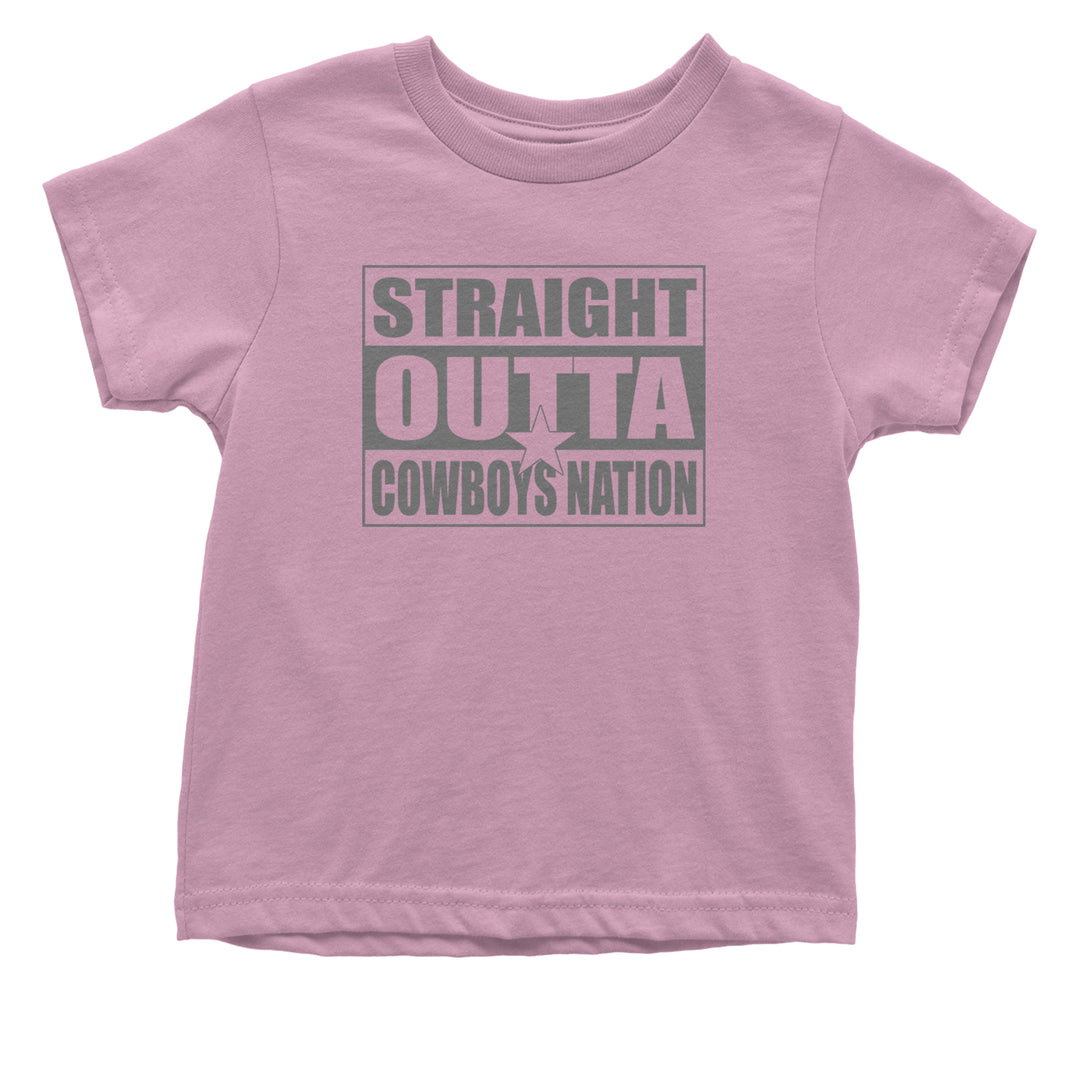 Straight Outta Cowboys Nation   Infant One-Piece Romper Bodysuit and Toddler T-shirt Light Pink