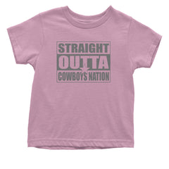 Straight Outta Cowboys Nation   Infant One-Piece Romper Bodysuit and Toddler T-shirt Light Pink