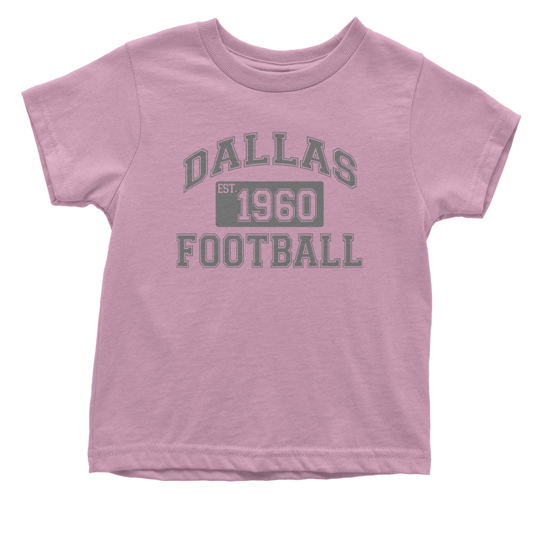 Dallas Football Established 1960 Infant One-Piece Romper Bodysuit and Toddler T-shirt Light Pink
