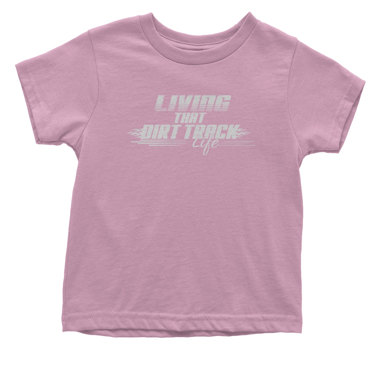 Living That Dirt Track Life Infant One-Piece Romper Bodysuit and Toddler T-shirt Light Pink