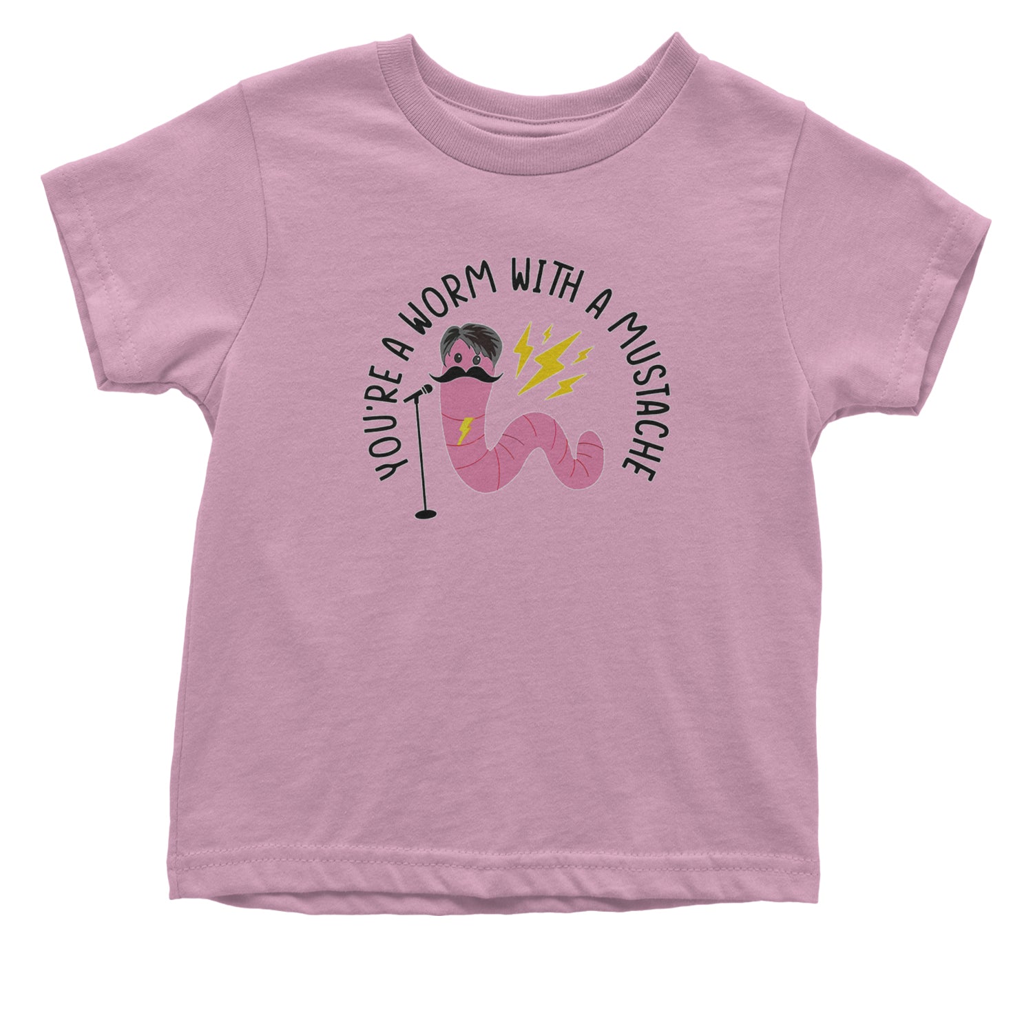 You're A Worm With A Mustache Tom Scandoval Infant One-Piece Romper Bodysuit and Toddler T-shirt Light Pink