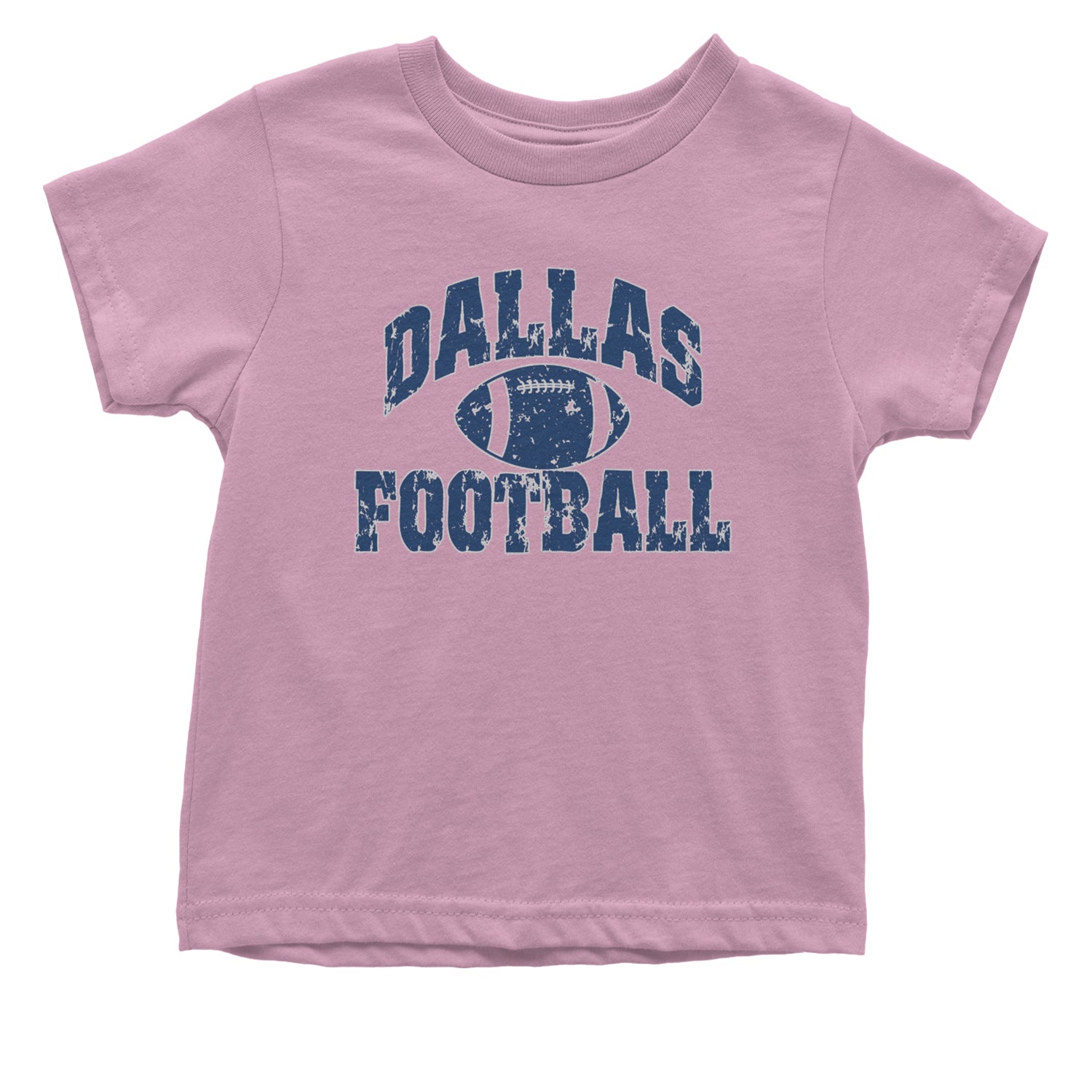 Dallas Distressed Football Infant One-Piece Romper Bodysuit and Toddler T-shirt Light Pink