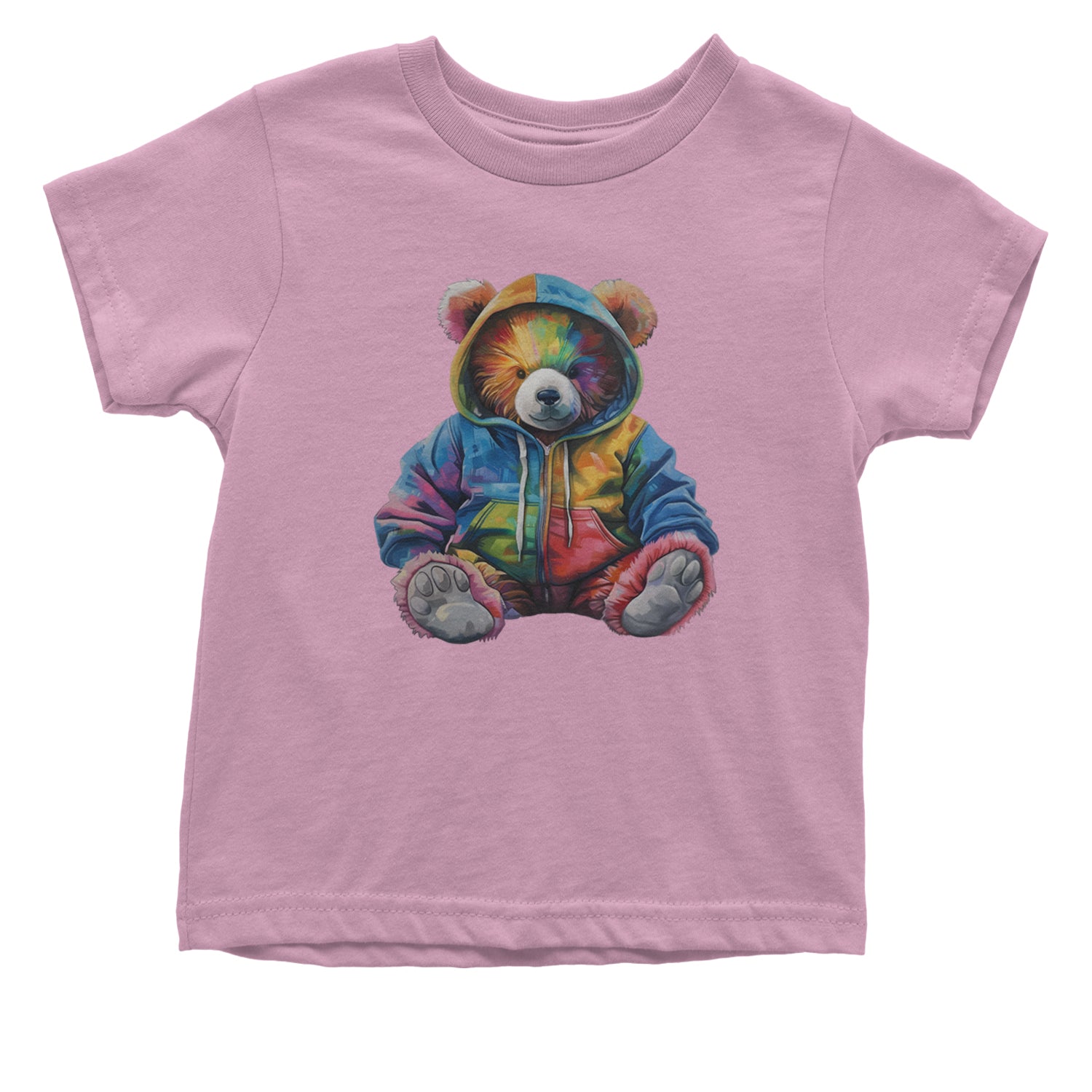 Rainbow Streetwear Urban Graffiti Bear Infant One-Piece Romper Bodysuit Or Toddler T-shirt Light Pink