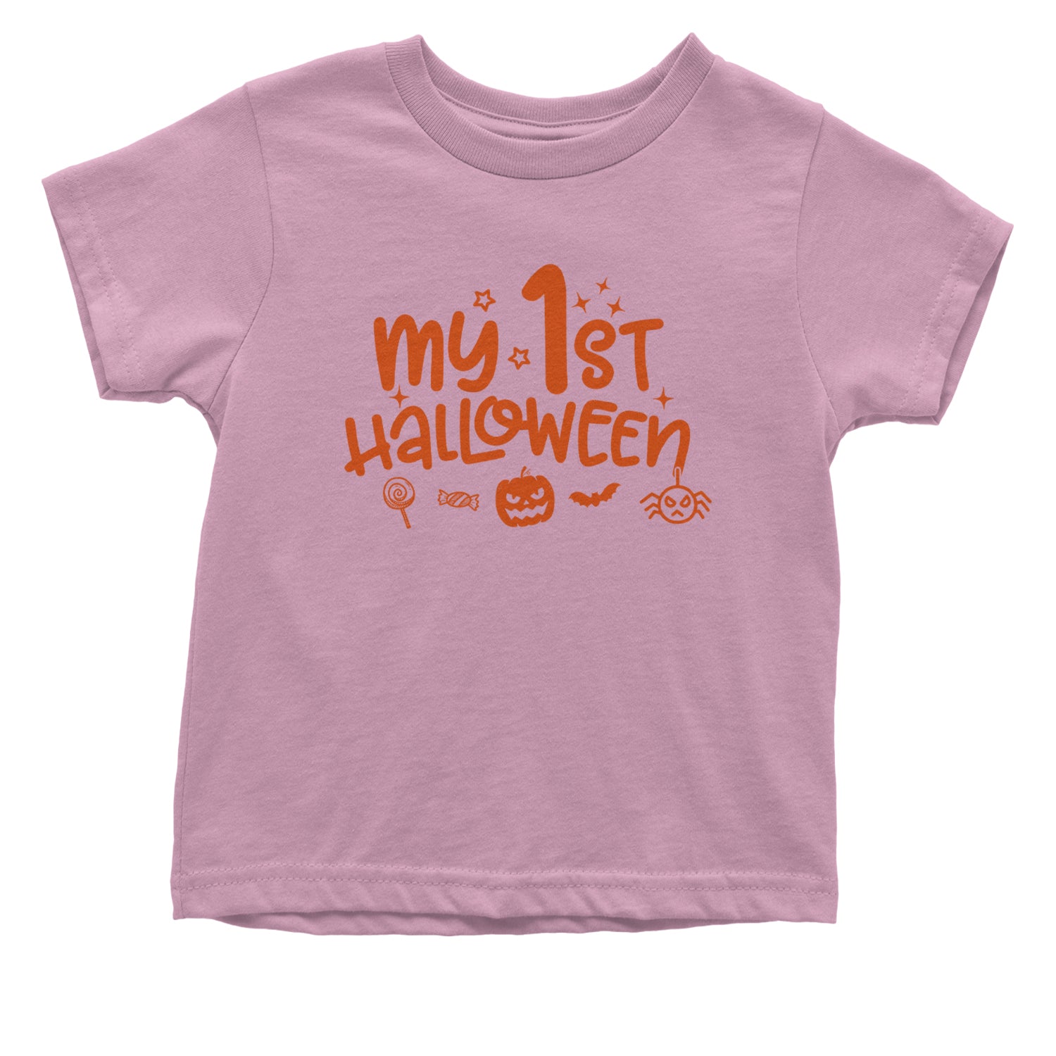 My First Halloween Infant One-Piece Romper Bodysuit and Toddler T-shirt Light Pink