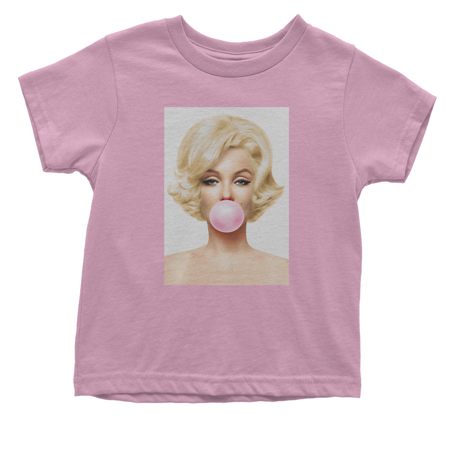 Ms. Monroe Pink Bubble Gum American Icon Infant One-Piece Romper Bodysuit and Toddler T-shirt Light Pink