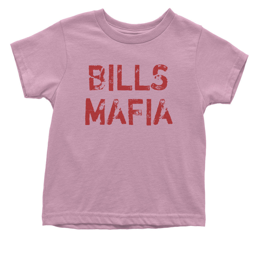 Distressed Bills Mafia Football Infant One-Piece Romper Bodysuit and Toddler T-shirt Light Pink