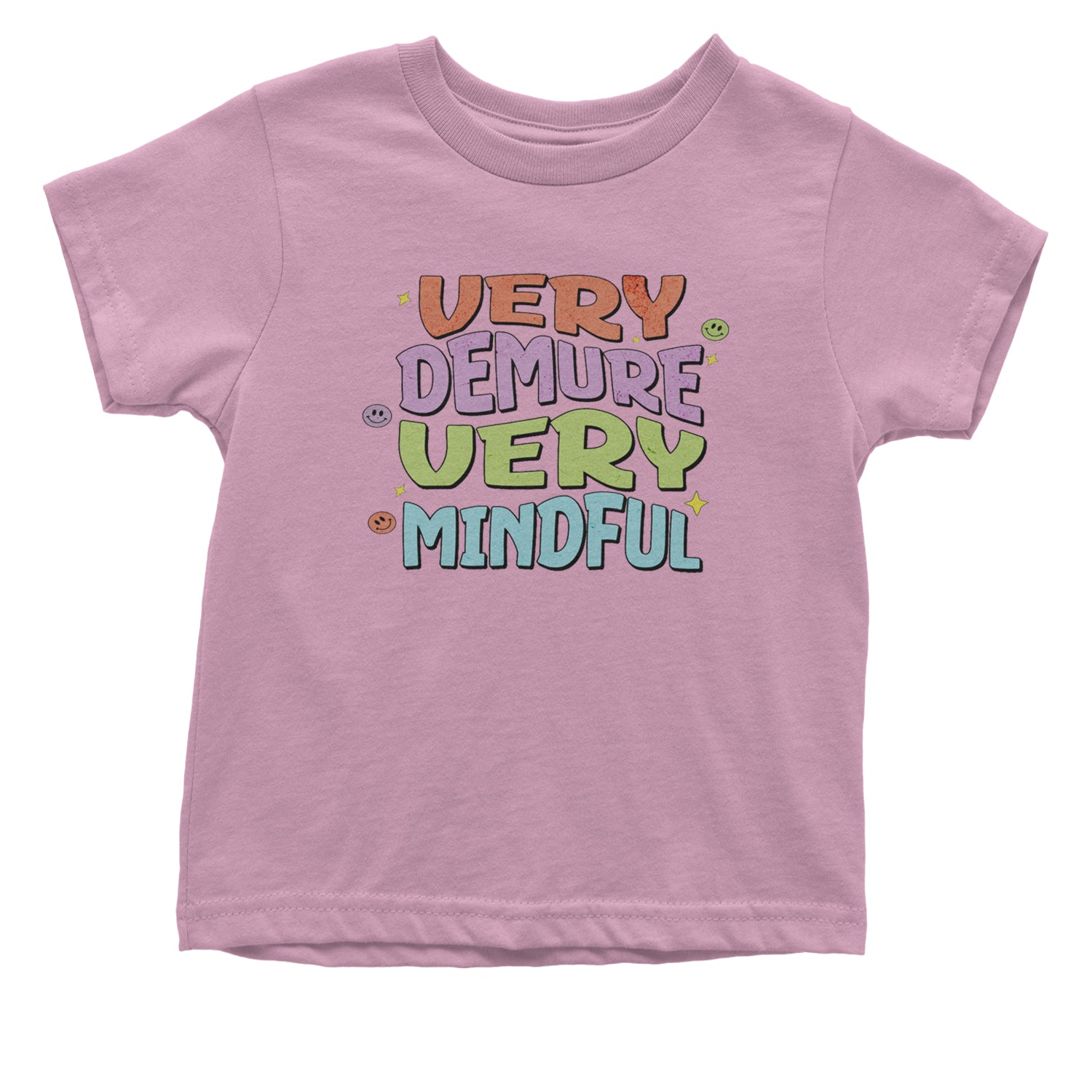 Very Demure, Very Mindful Infant One-Piece Romper Bodysuit and Toddler T-shirt Light Pink