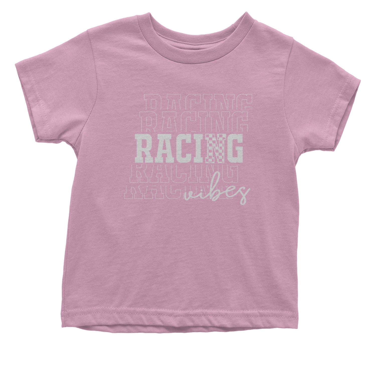 Racing Vibes Infant One-Piece Romper Bodysuit and Toddler T-shirt Light Pink